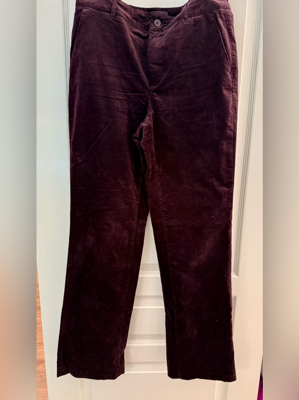 NYDJ Women's Velveteen Pants in Deep Wine